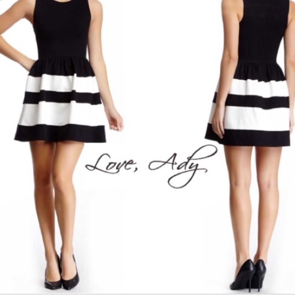 Love...ady black with white dress